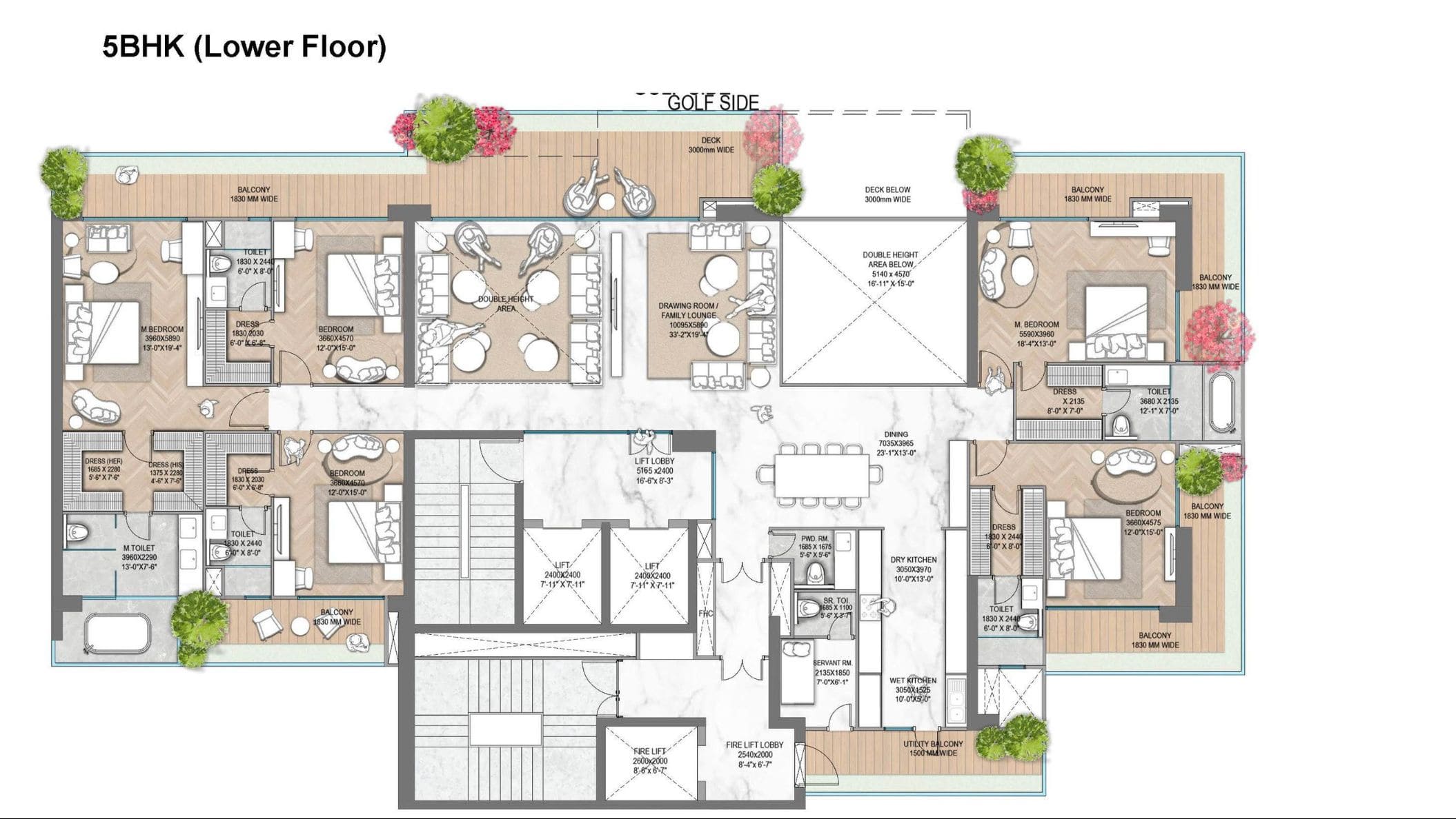 M3M Jacob and Co Residences 5 BHK Tower Layout
